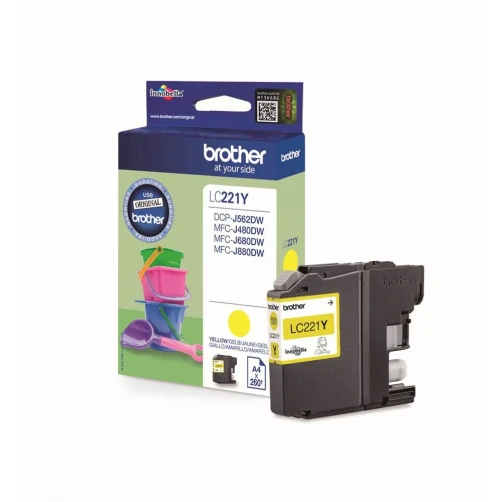 Original Brother LC-221Y Tinte Gelb bis zu 260 Seiten 4ml