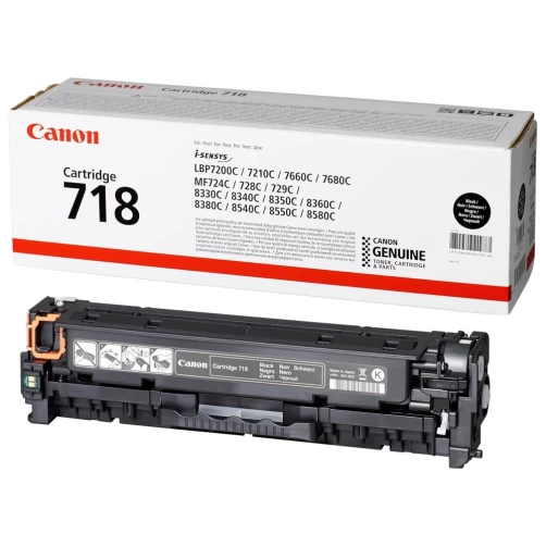 Original Canon CRG-718BK / 2662B002 Toner Schwarz bis zu 3400 Seiten