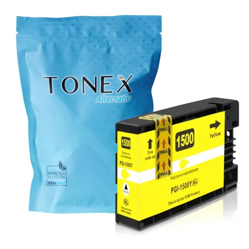 TONEX alternativ für Canon PGI-1500-XLY / 9195B001 Tinte Gelb bis zu 935 Seiten