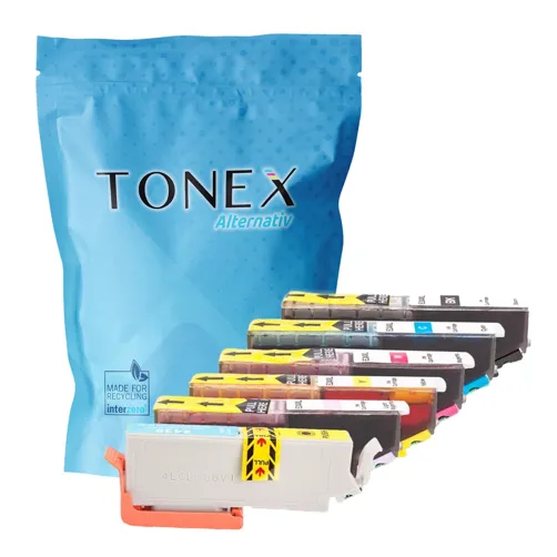 TONEX alternativ für Epson 24XL / T2438 Tinte Schwarz Cyan Magenta Gelb Cyan (Hell) Magenta (Hell) 75ml Spar-Set