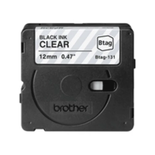 Brother BTAG-131, Schwarz auf transparent, 1,2 cm, 4 m