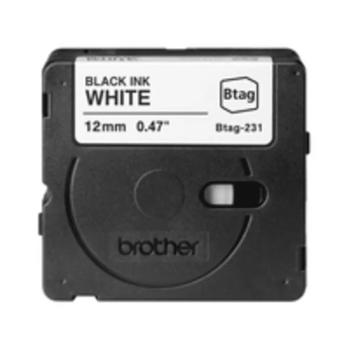 Brother BTAG-231, Schwarz auf weiss 1,2 cm, 4 m