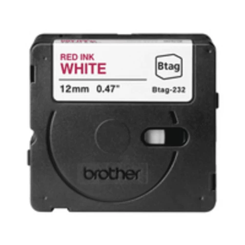 Brother BTAG-232, Rot aud Weiss, 1,2 cm, 4 m