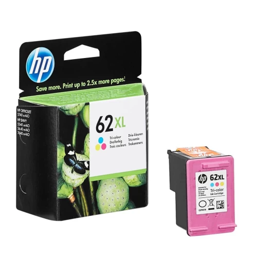 Original HP 62XL / C2P07AE Tinte Color bis zu 415 Seiten 12ml