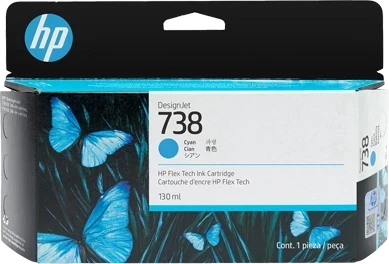 Original HP 498N5A / 738 Tinte Cyan 130ml