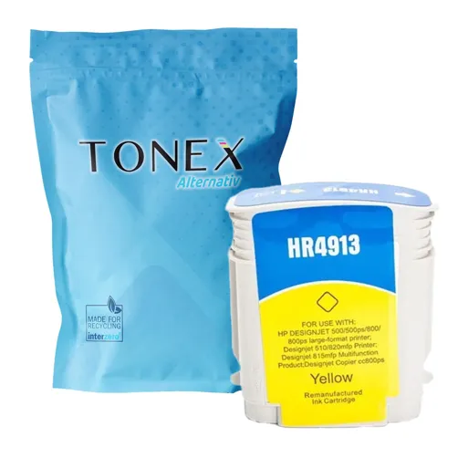 TONEX alternativ für HP 82 / C4913A Tinte Gelb bis zu 4300 Seiten