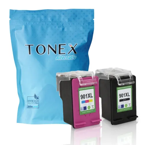 TONEX alternativ für HP 901XL Tinte Schwarz Color 39ml Spar-Set