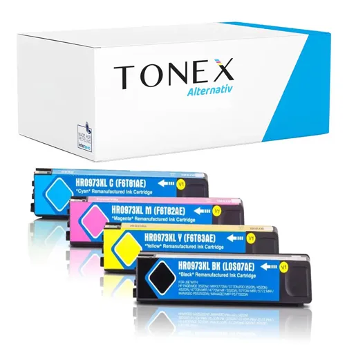 TONEX alternativ für HP 973X Tinte Schwarz Cyan Magenta Gelb Multipack