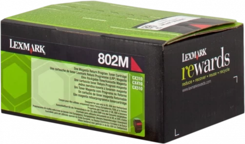 Original Lexmark 802 / 80C20M0 Toner Magenta bis zu 1000 Seiten