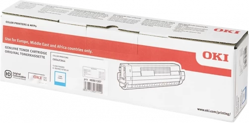 Original OKI 46861307 Toner Cyan bis zu 10000 Seiten