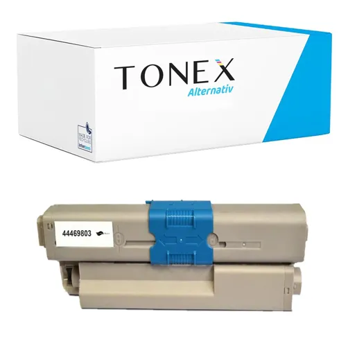 TONEX alternativ für OKI C310BK / 44469803BK Toner Schwarz bis zu 3500 Seiten