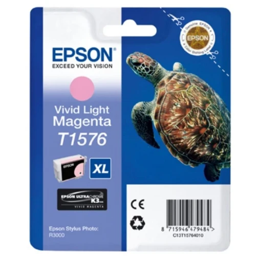 Original Epson T1576 / C13T15764010 Tinte Magenta (Hell) Photo Magenta 26ml