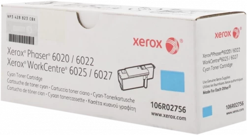Original Xerox 106R02756 Toner Cyan bis zu 1000 Seiten
